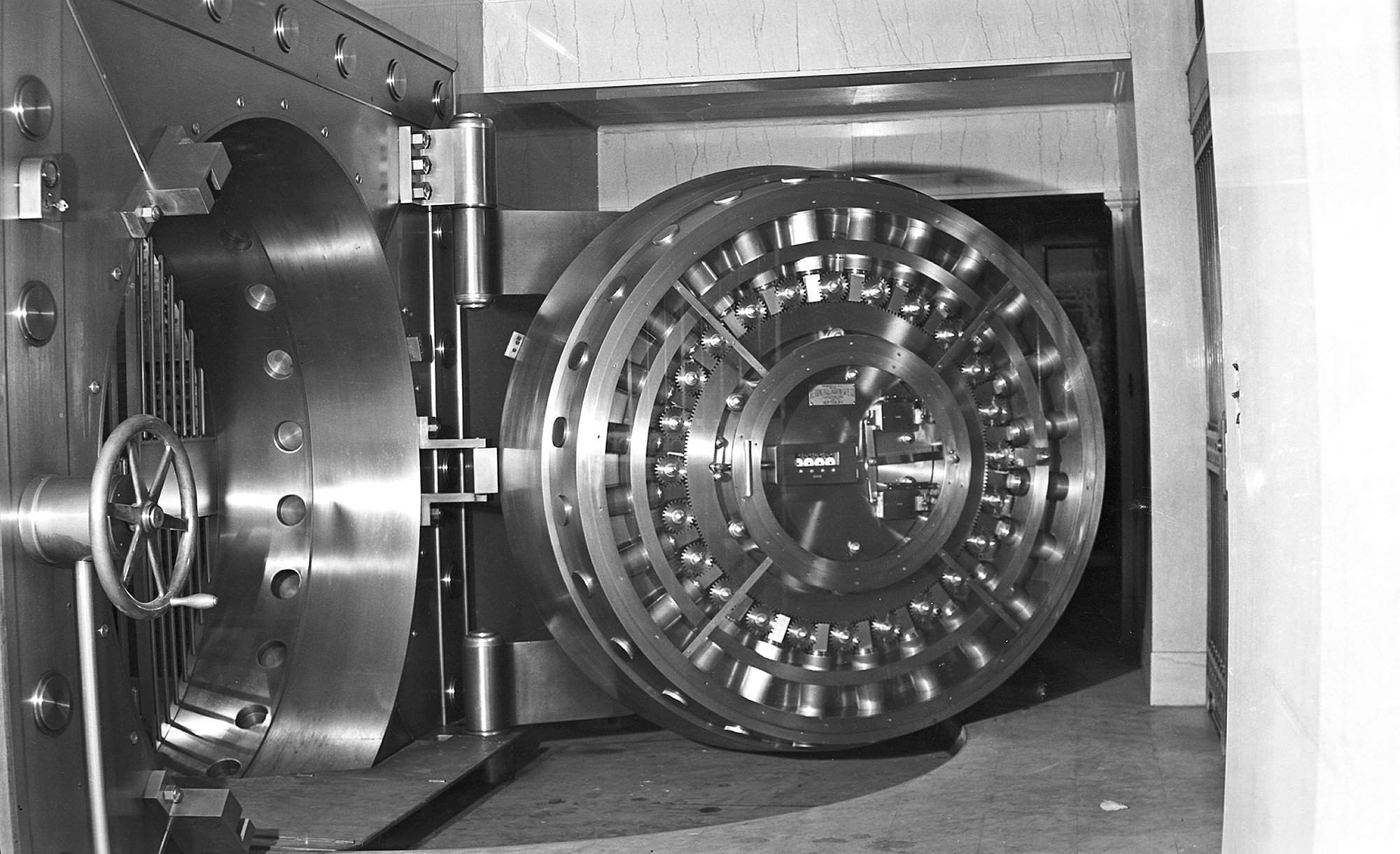 Original vault door which will be the entrance to the speakeasy. 