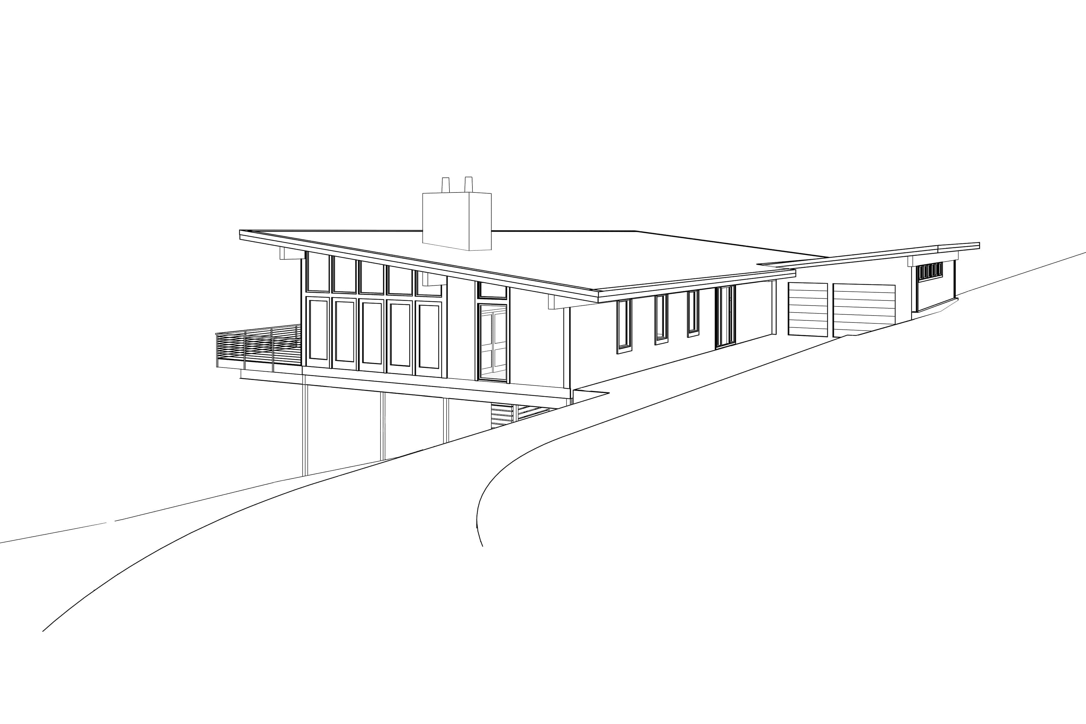 Holston River Cabin – line drawing